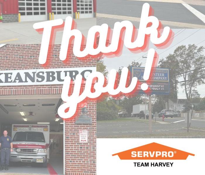 SERVPRO Team Harvey Reaches Out to Monmouth County Firefighters in Honor of National First Responder's Day